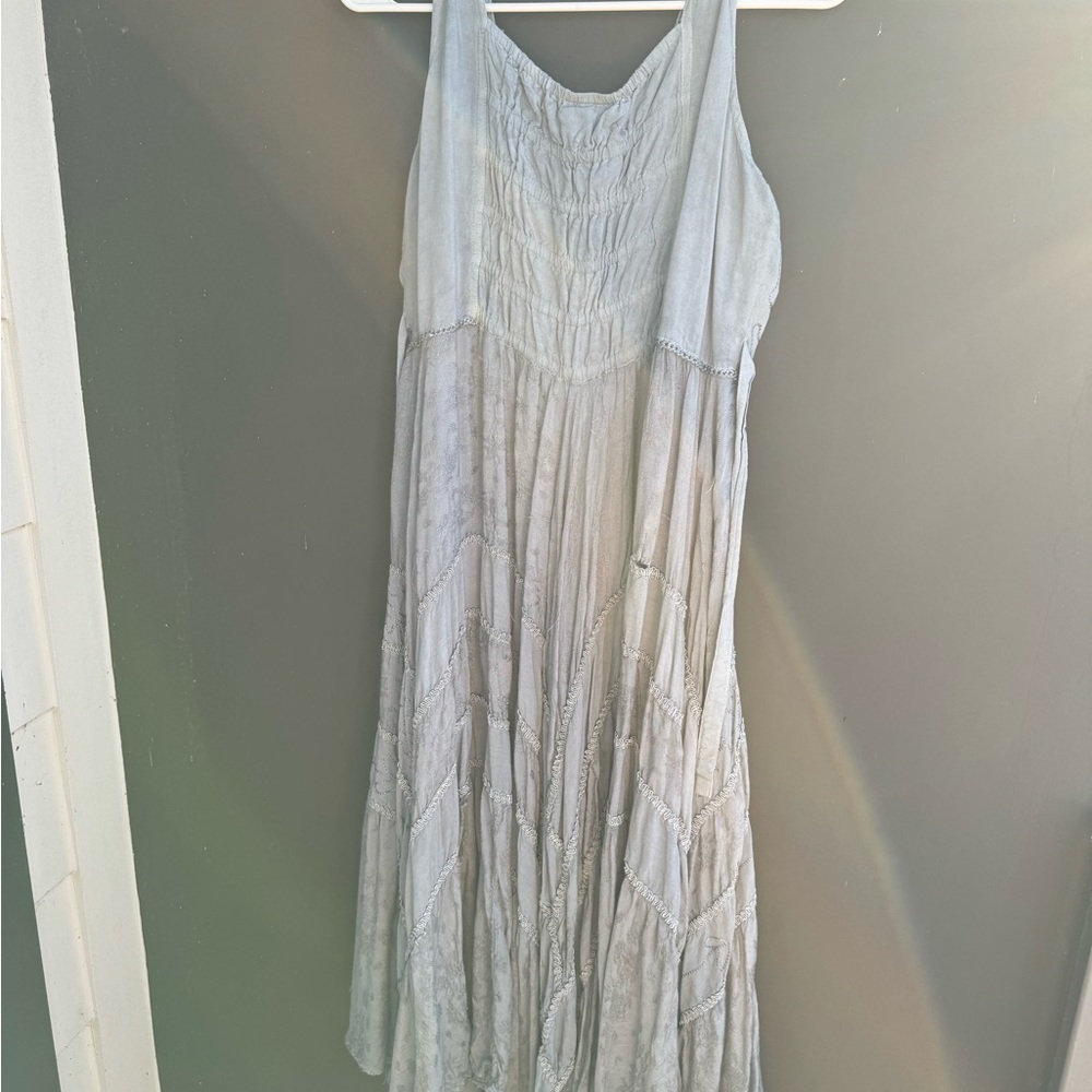 Scully Ash Gray Lace-Up Maxi Dress - Picture 5 of 7